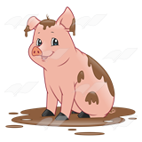 Png Pig In Mud - Dirty Pig Hdpng.com , Transparent background PNG HD thumbnail