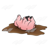 Dirty Pink Pig Hdpng.com  - Pig In Mud, Transparent background PNG HD thumbnail
