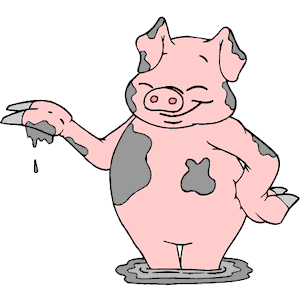 Png Pig In Mud - Tags: Cartoon, Pig, In, Mud, Transparent background PNG HD thumbnail