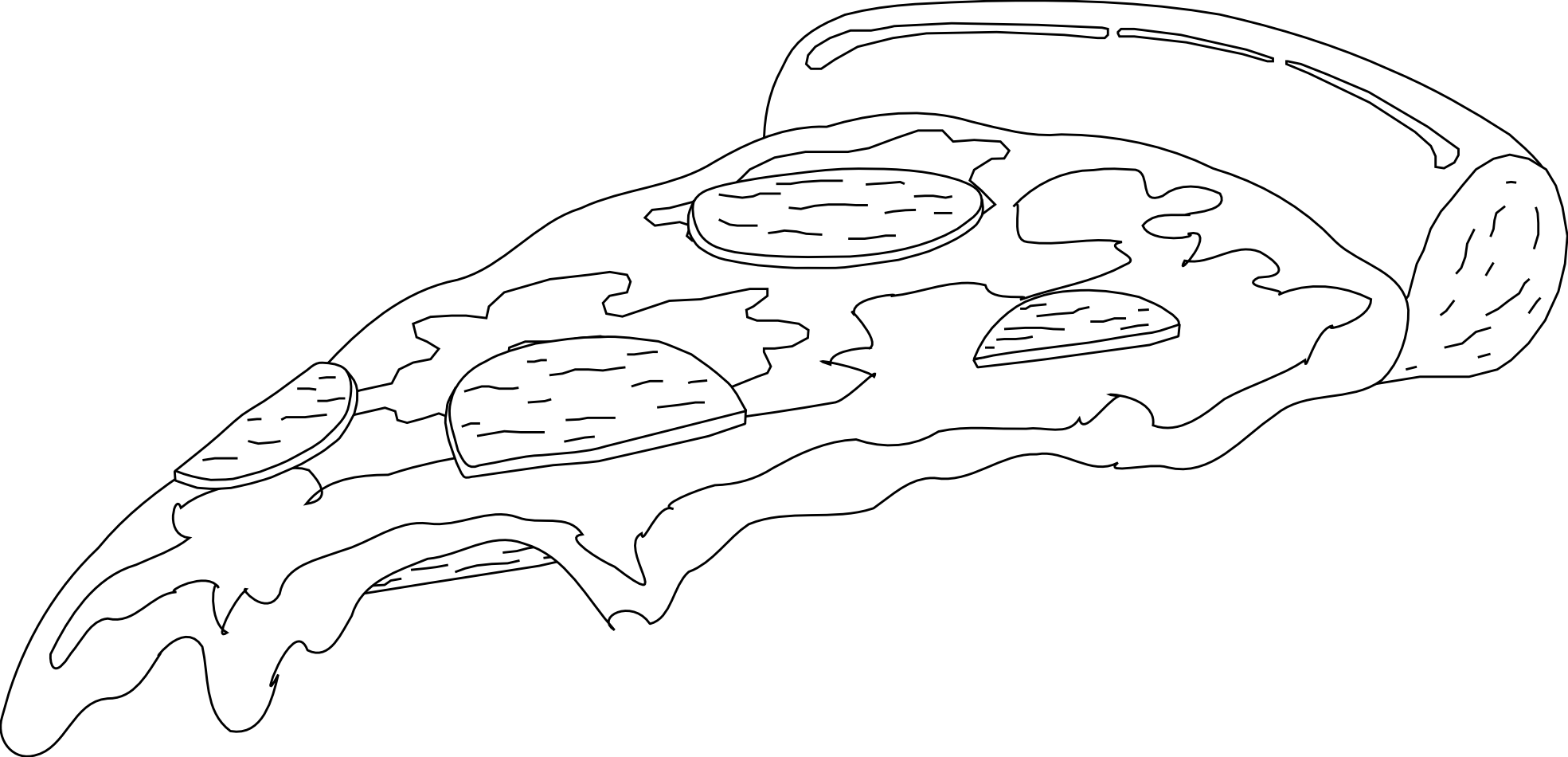 Pizza Black And White #2028961 - Pizza Black And White, Transparent background PNG HD thumbnail