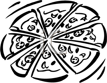 Pizza Black And White Pizza Black And White Clipart 2 - Pizza Black And White, Transparent background PNG HD thumbnail