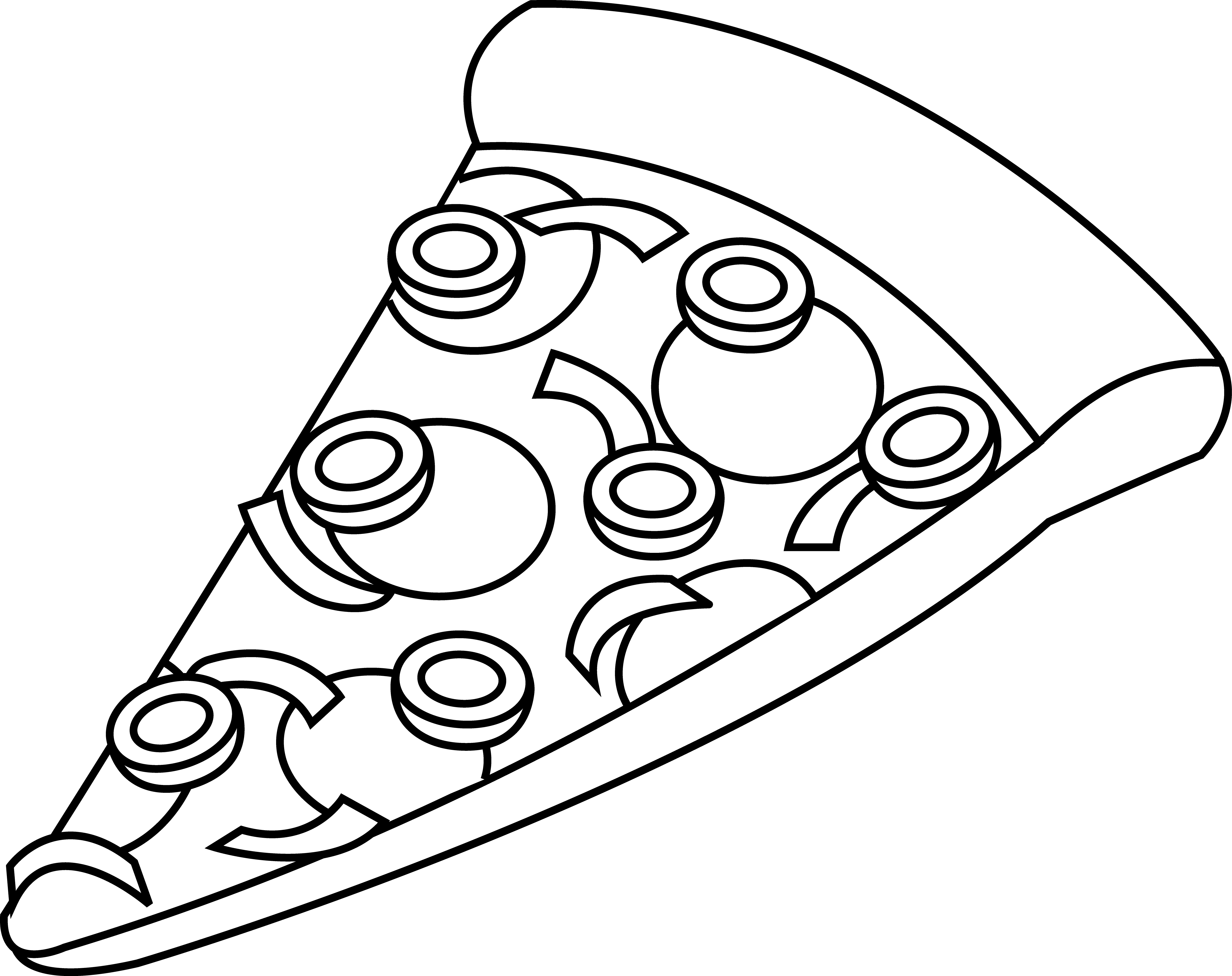 Pizza Clipart Black And White #6398 - Pizza Black And White, Transparent background PNG HD thumbnail