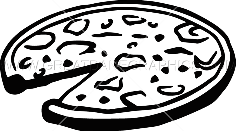 Pizza Pie - Pizza Black And White, Transparent background PNG HD thumbnail