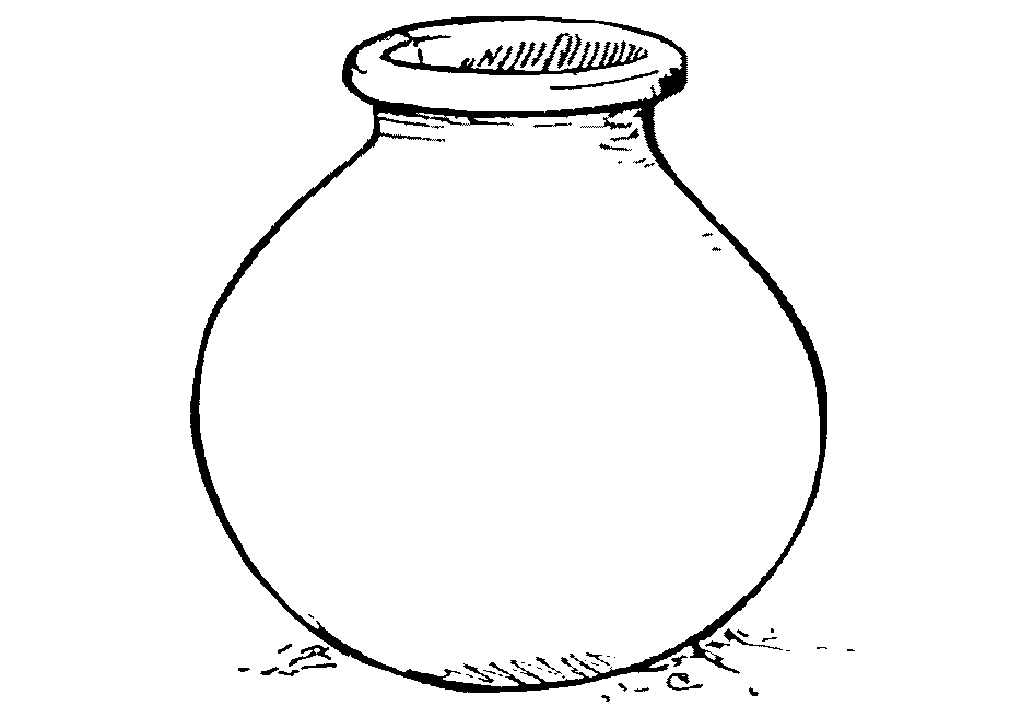 Munagha Minagha N. Clay Pot [5.2.1.4   Food Storage], [5.6.3   Wash Dishes], [5.2.1.3   Cooking Utensil], [6.7.7   Container] - Pot Black And White, Transparent background PNG HD thumbnail