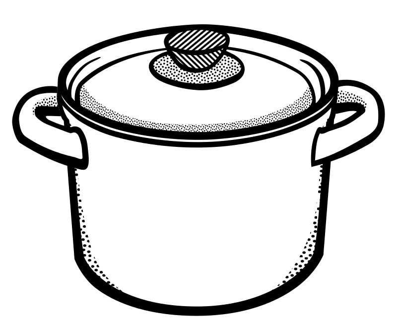 Pot - Pot Black And White, Transparent background PNG HD thumbnail