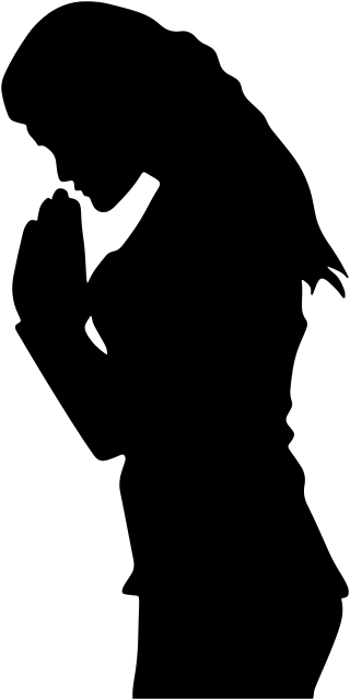 Woman Praying Silhouette   /people/behavior/praying /woman_Praying_Silhouette.png.html - Praying, Transparent background PNG HD thumbnail