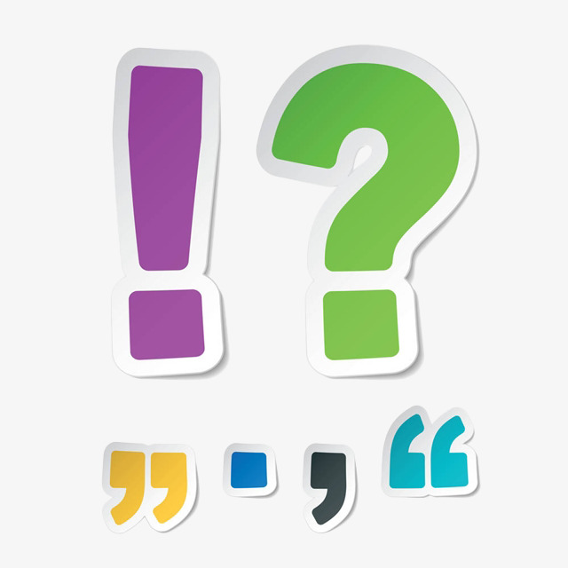 Cartoon Paper Tearing Punctuation Mark Free Png - Punctuation, Transparent background PNG HD thumbnail