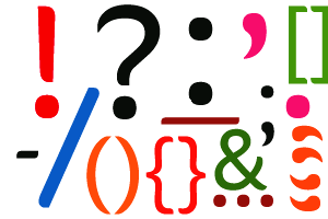 Punctuation Character Cut Out