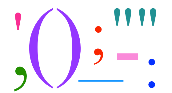 Punctuation Character Cut Out
