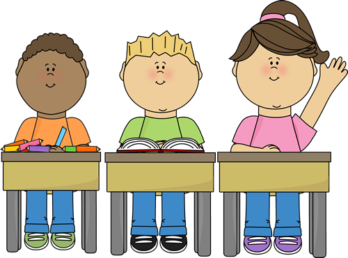 Students At School Clip Art   Students At School Vector Image - Pupils In Class, Transparent background PNG HD thumbnail