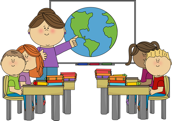 Teacher At Smartboard With Class - Pupils In Class, Transparent background PNG HD thumbnail