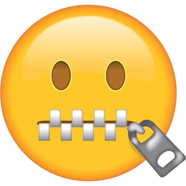 Png Quiet Mouth - Zipper Mouth Face Emoji In Png. When Somebody Tells You To Shut Up Or, Transparent background PNG HD thumbnail