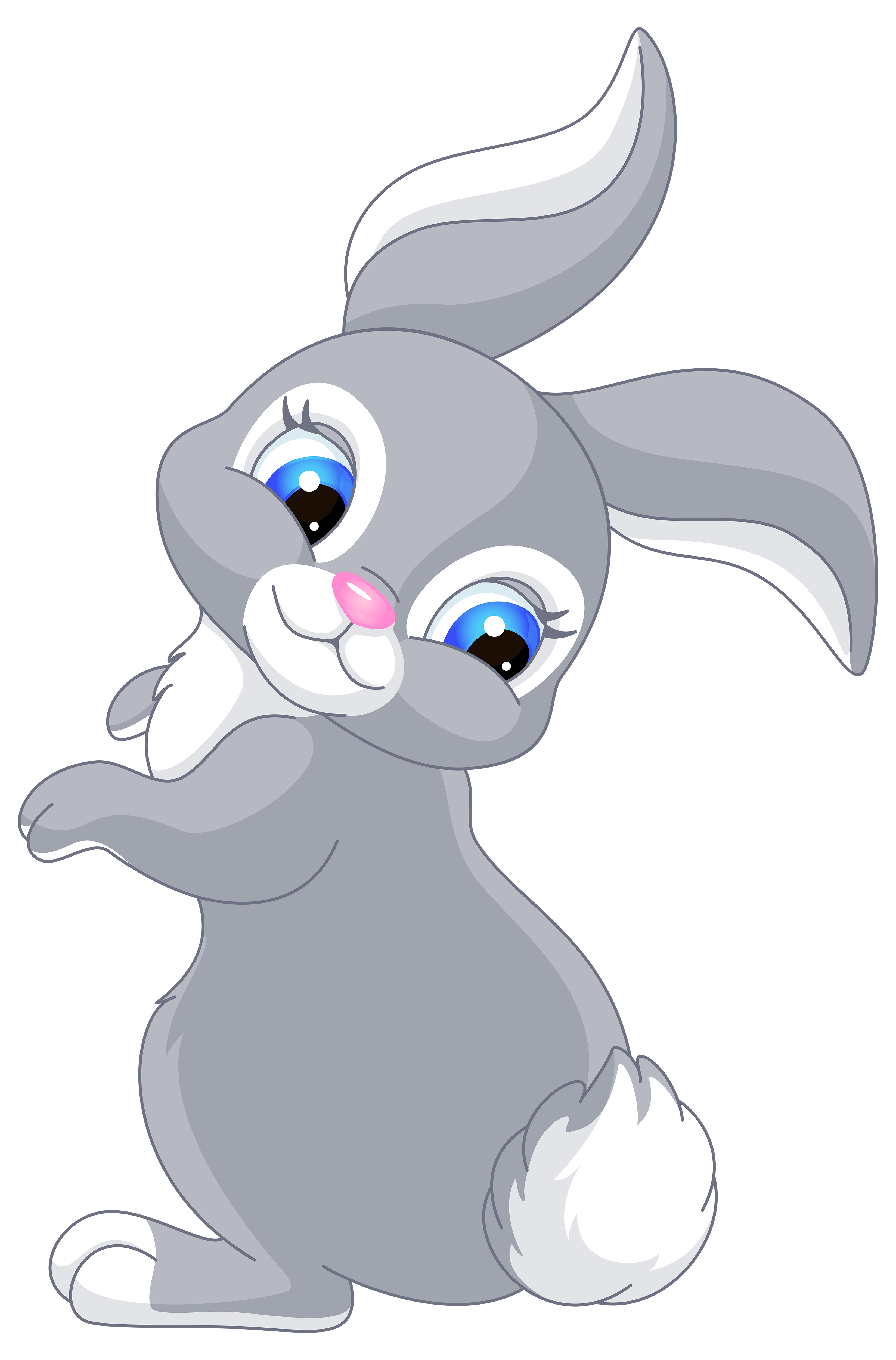 Cute Bunny Cartoon Png Clip Art Image - Rabbit Cartoon, Transparent background PNG HD thumbnail