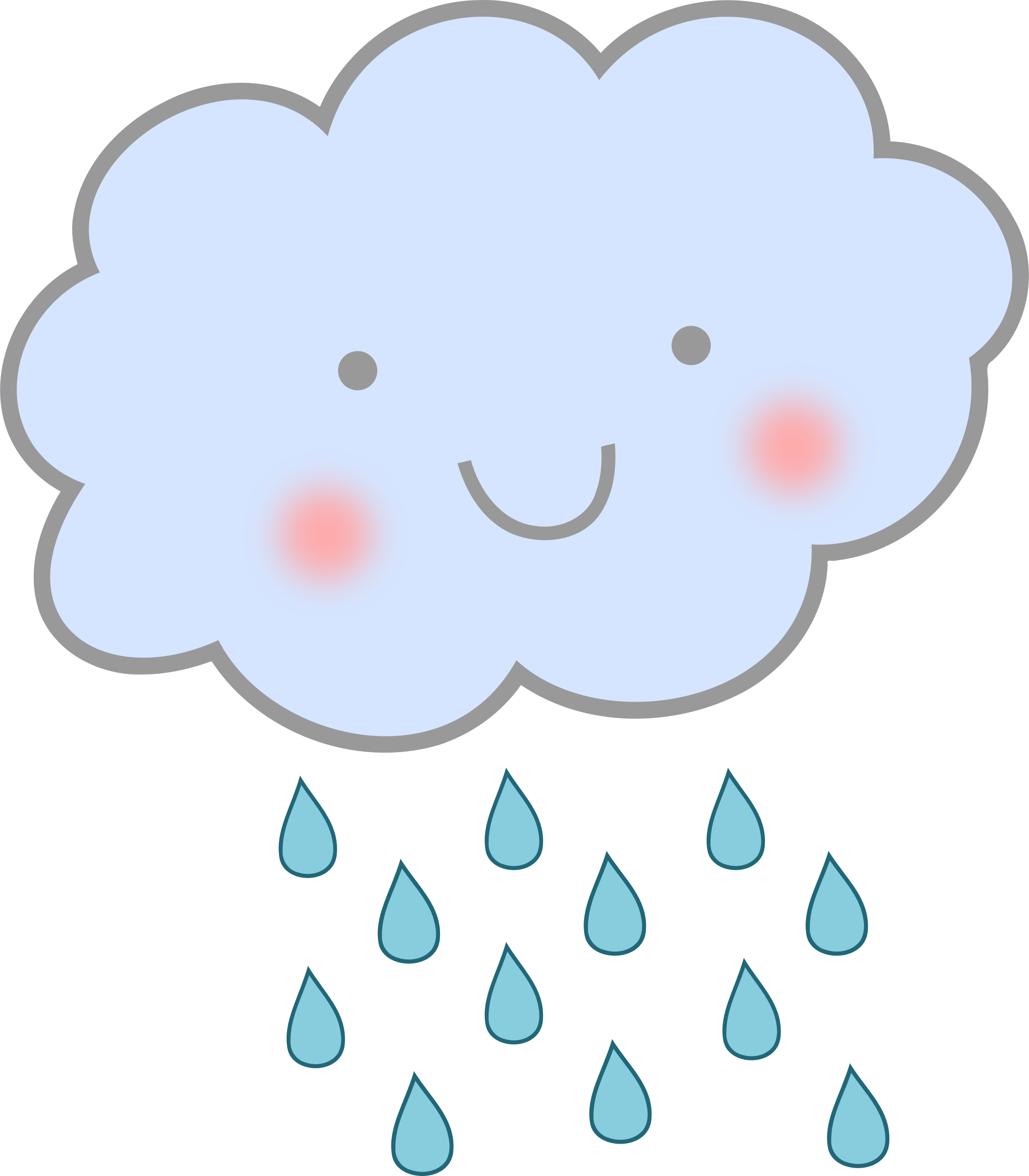 Png Rain Cloud - Cute Rain Cloud.png (2100×2400), Transparent background PNG HD thumbnail