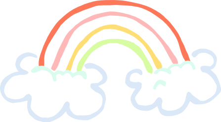 Png Rainbow With Clouds - Png Rainbow With Clouds Hdpng.com 447, Transparent background PNG HD thumbnail