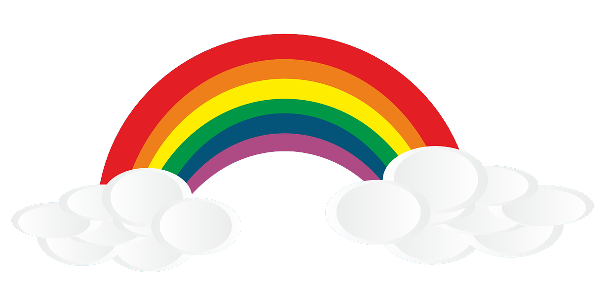 Png Rainbow With Clouds - Free To Use U0026 Public Domain Rainbow Clip Art, Transparent background PNG HD thumbnail