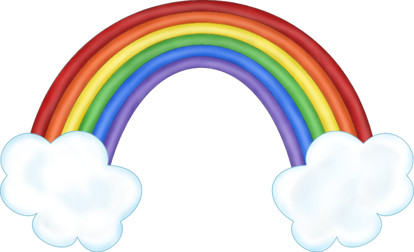 Png Rainbow With Clouds - Rainbow With Clouds Clipart Kid 3, Transparent background PNG HD thumbnail