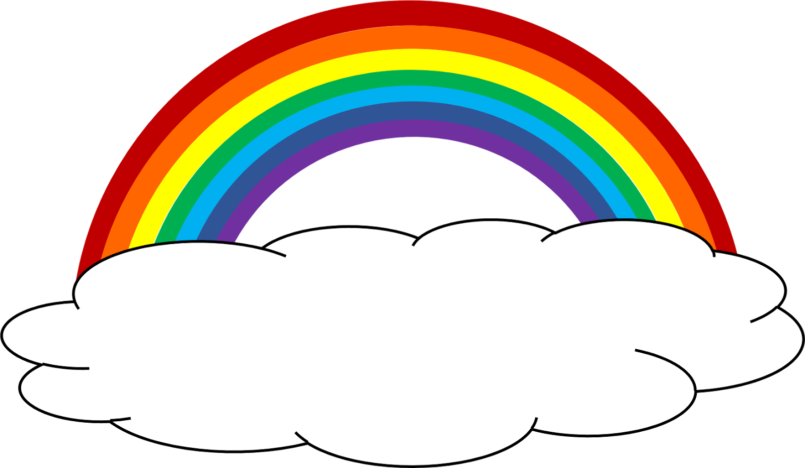 Rainbow With Clouds Pictures - Rainbow With Clouds, Transparent background PNG HD thumbnail