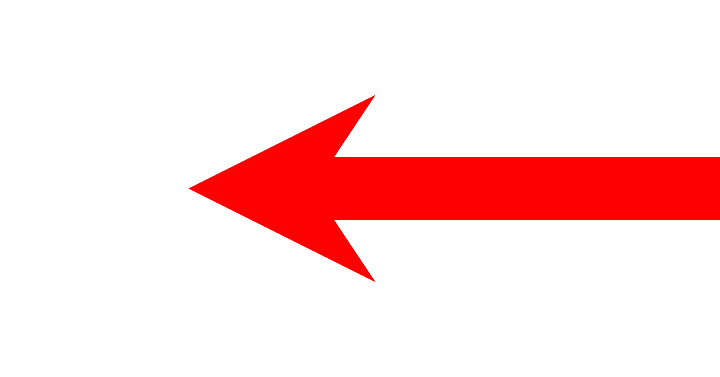 File:short Left Arrow   Red.png - Red Arrow, Transparent background PNG HD thumbnail