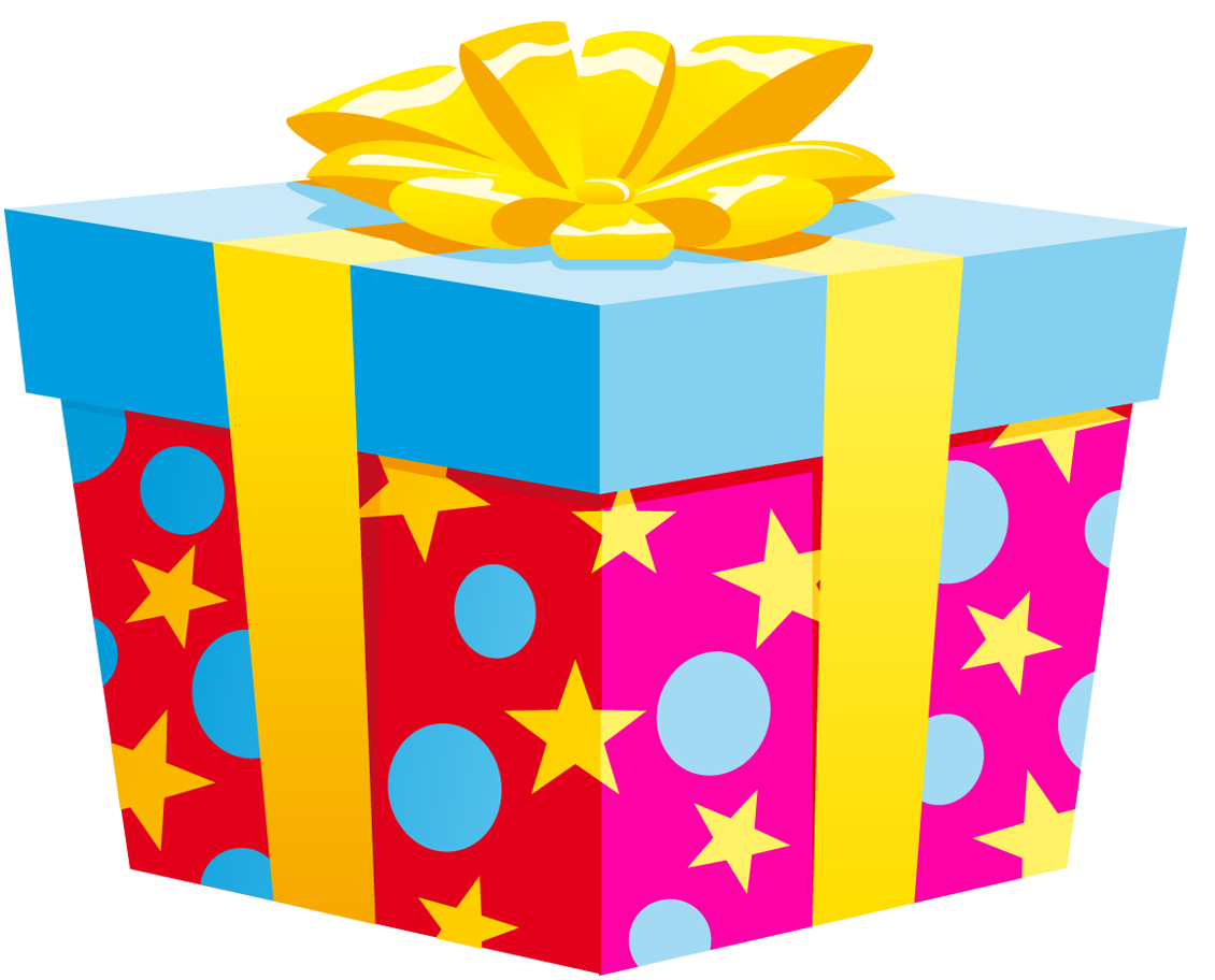 caja de regalo de color amari