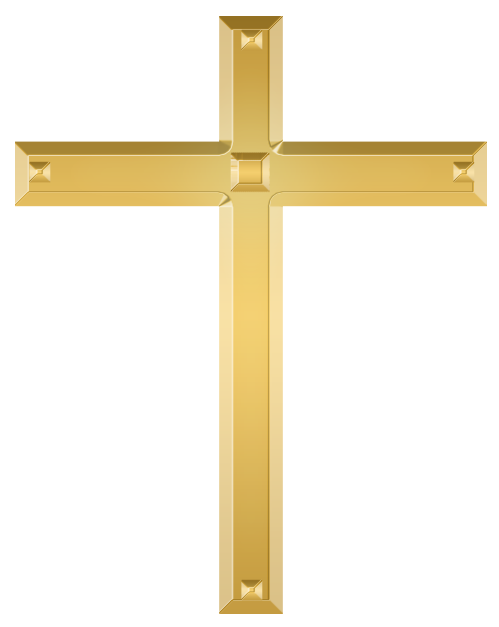 File:golden Christian Cross.png - Religious, Transparent background PNG HD thumbnail