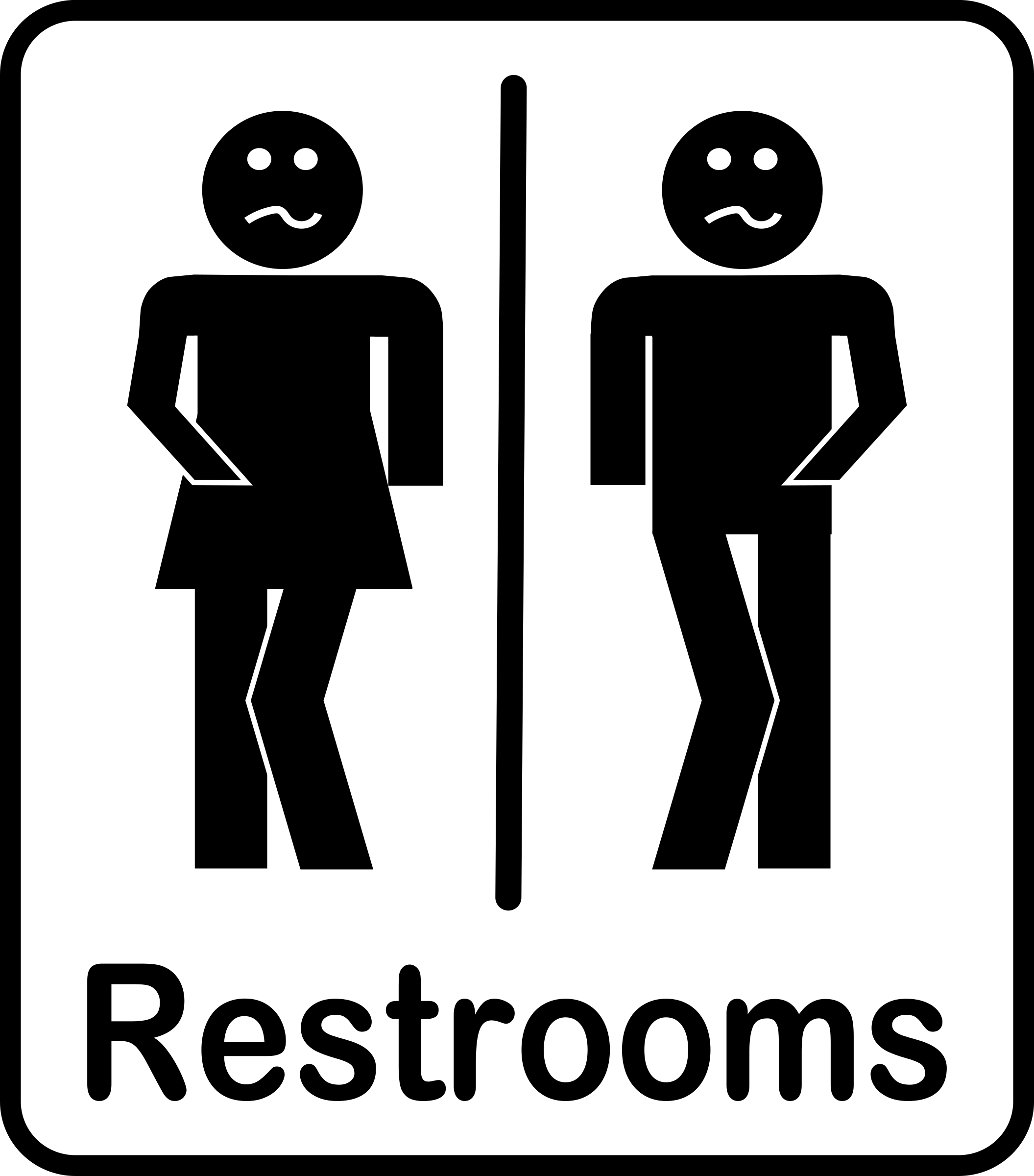 Unisex Restroom Sign Decal im