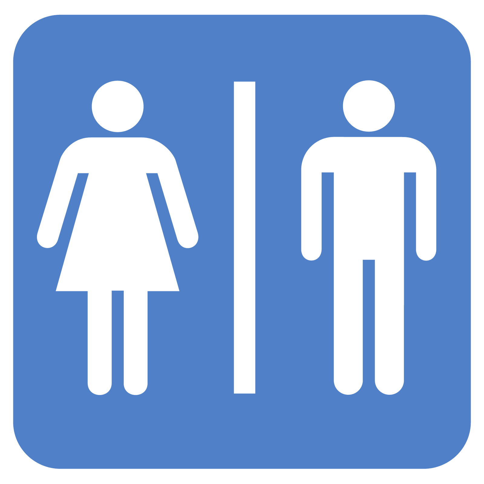 Unisex Restroom Sign Decal im