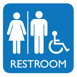 Unisex Restroom Sign Decal Image #42384 - Restroom, Transparent background PNG HD thumbnail