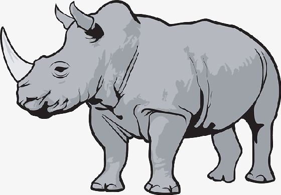 Cartoon Rhino, Mammal, Animal Rhino, Rhinoceros Free Png Image - Rhino, Transparent background PNG HD thumbnail
