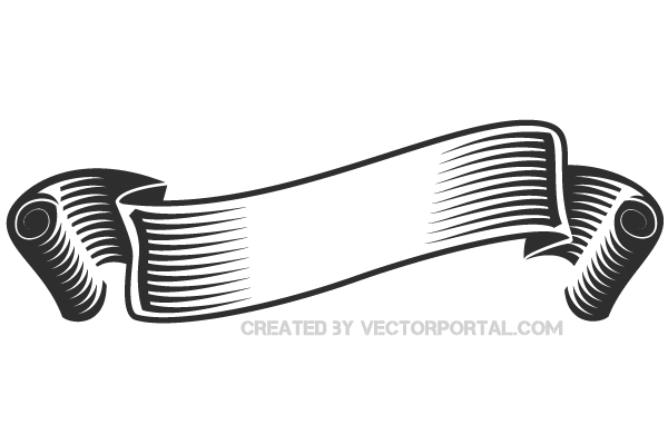 Ribbon Clip Art Download Free Vector Vectors - Ribbon Black And White, Transparent background PNG HD thumbnail