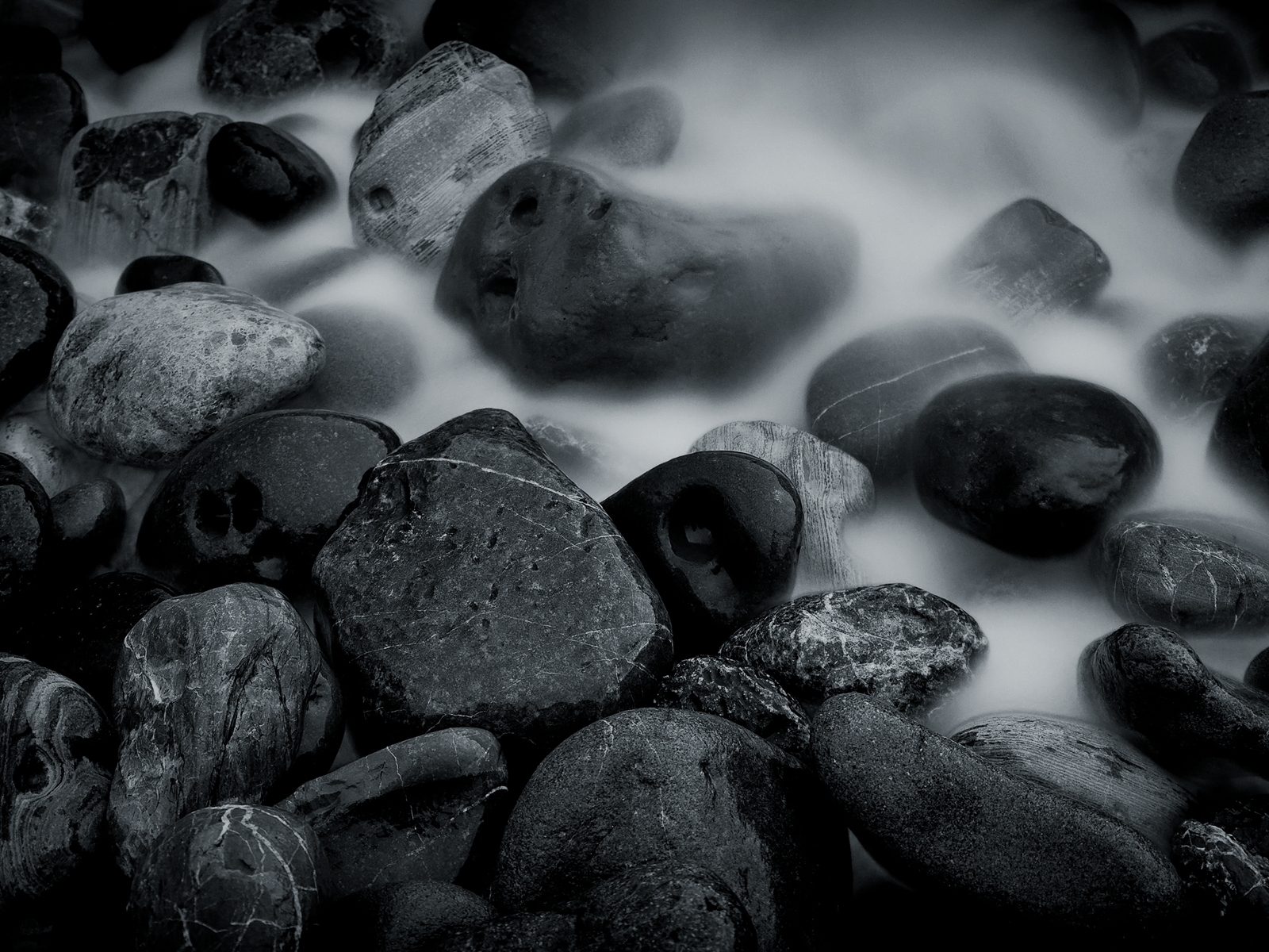 Black And White River Rocks Wallp Tlg.png ( - River Black And White, Transparent background PNG HD thumbnail