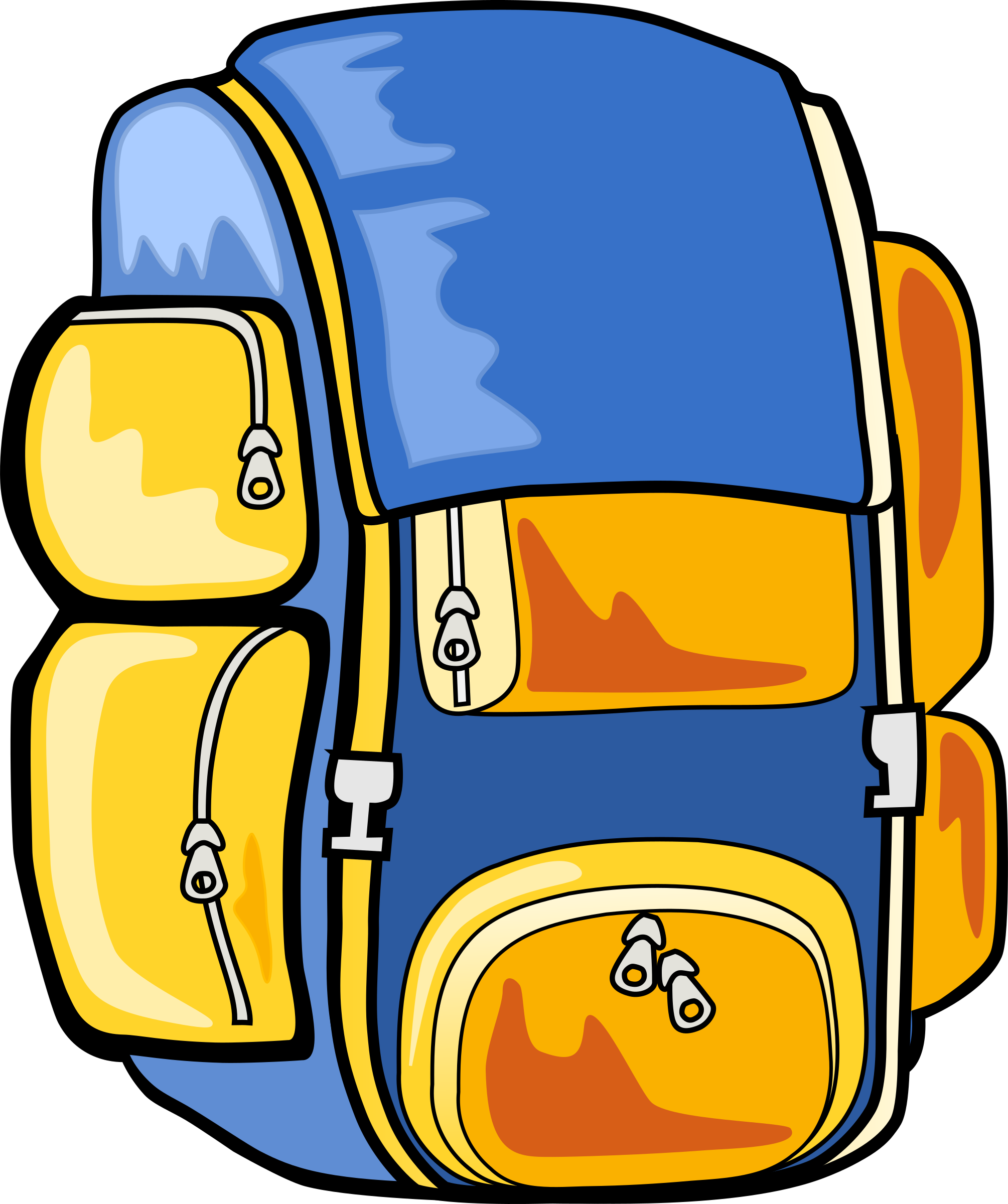 Camping Backpack Clipart - Sac A Dos, Transparent background PNG HD thumbnail