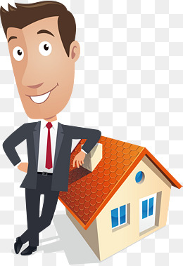 Housing Salesman, Houses, Sell, Cartoon Png And Vector - Salesman, Transparent background PNG HD thumbnail