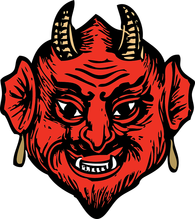 Head, Face, Devil, Horns, Teeth, Satan, Canines, Red - Satan, Transparent background PNG HD thumbnail