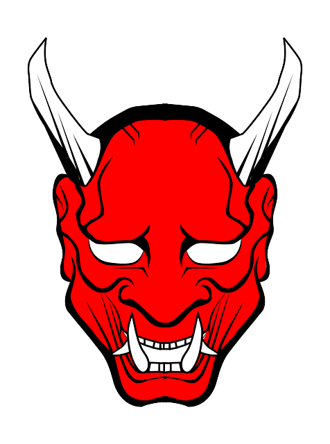 Red Satan head Free PNG