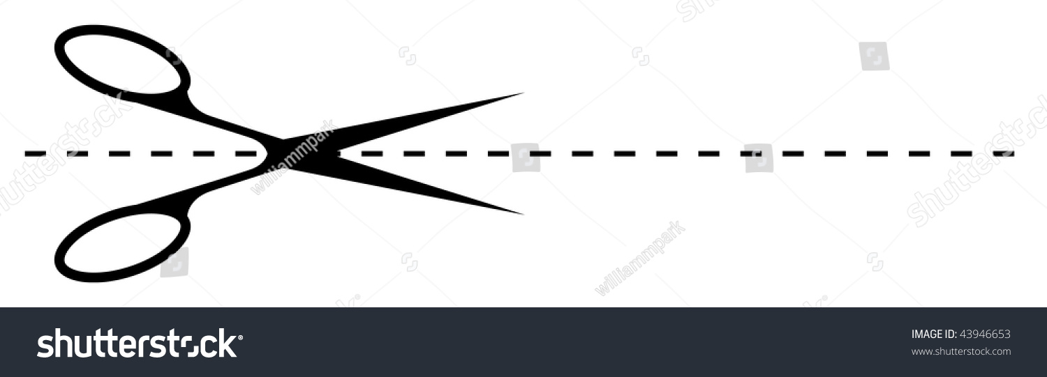 Scissors Cutting Along The Dotted Line - Scissors Cutting Dotted Line, Transparent background PNG HD thumbnail