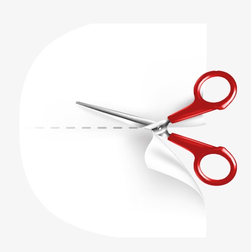 Paper Cutting Scissors, Paper Cut, Scissors, Red Png And Vector - Scissors Cutting Paper, Transparent background PNG HD thumbnail