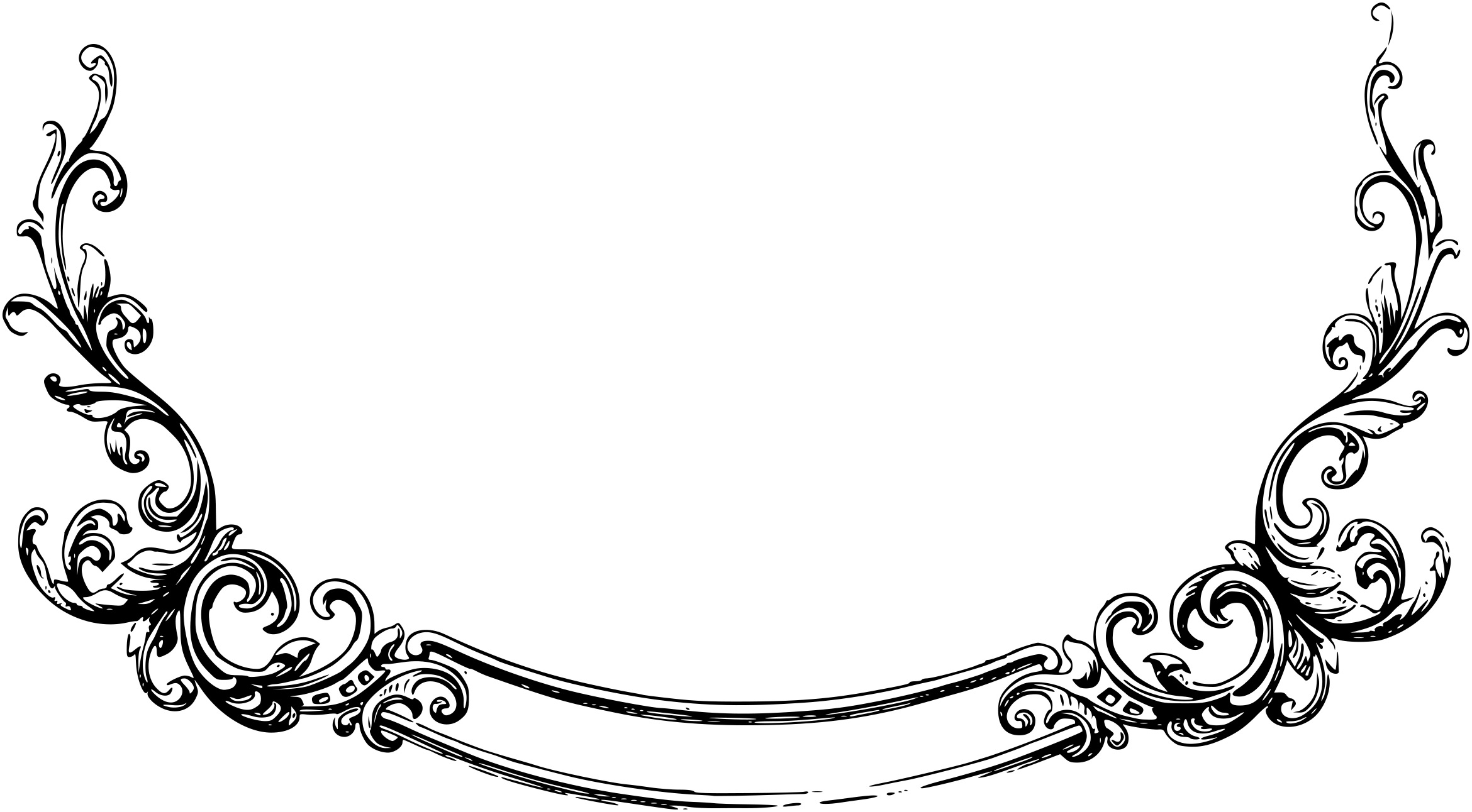 Pin Frame Clipart Scrollwork #6 - Scroll Border, Transparent background PNG HD thumbnail