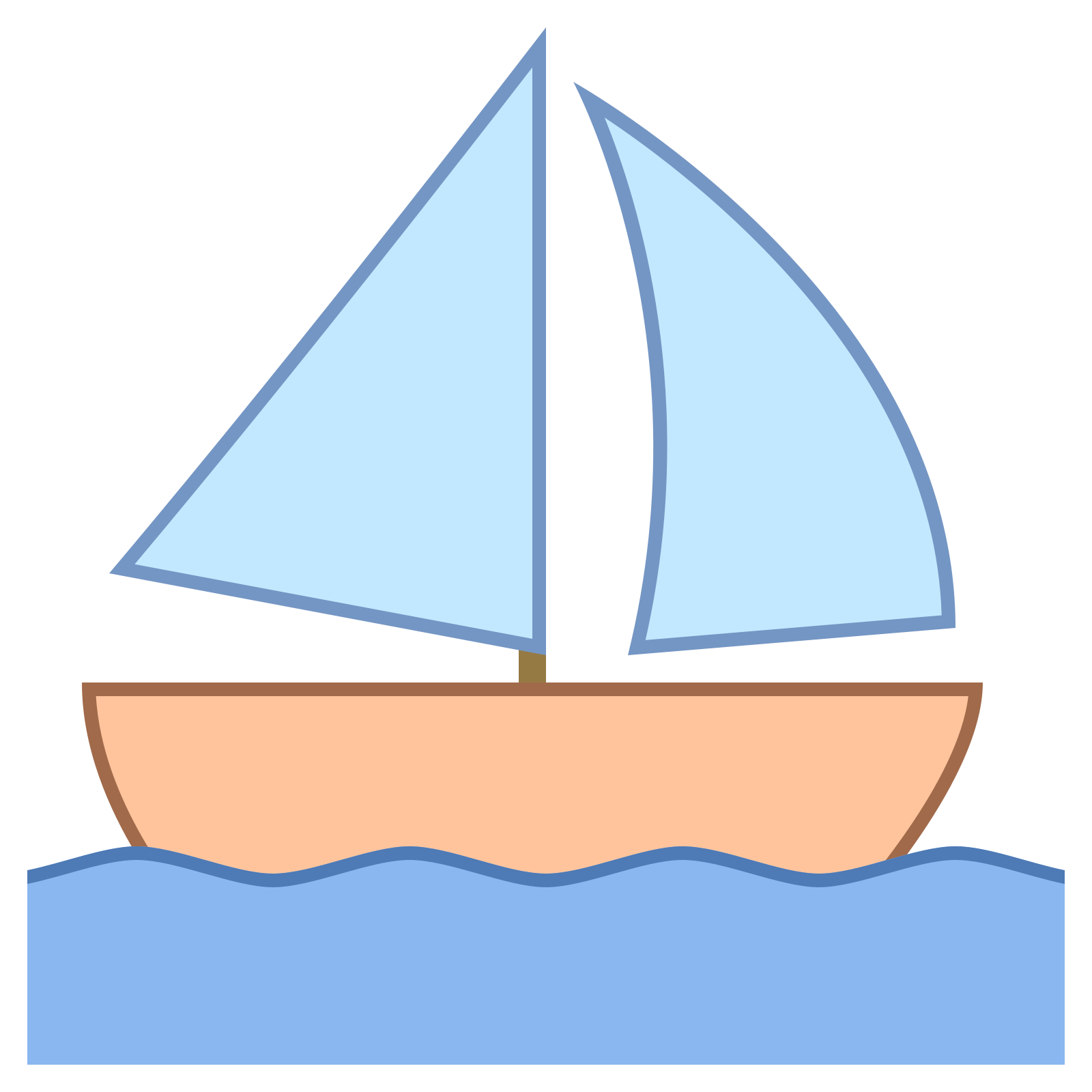 Segelboot Vektor Clipart Bild
