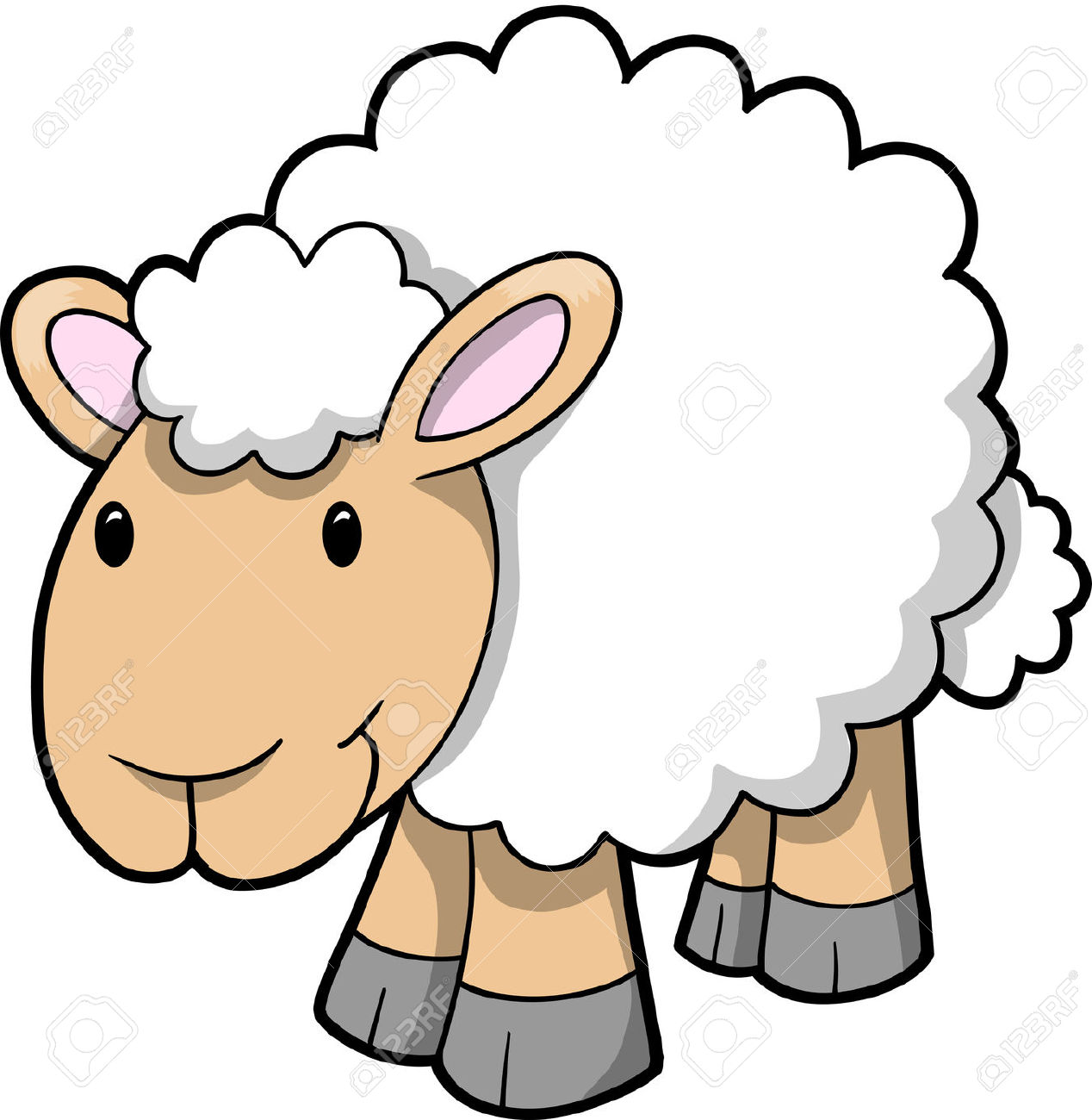 Pin Sheep Clipart Cartoon #1 - Sheep Cartoon, Transparent background PNG HD thumbnail