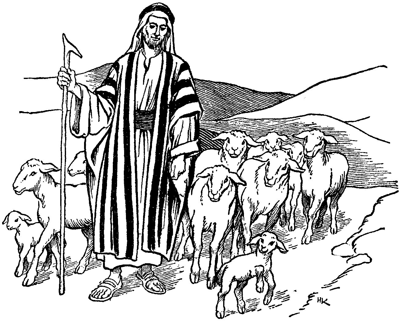 Good Shepherd Holding Lamb by
