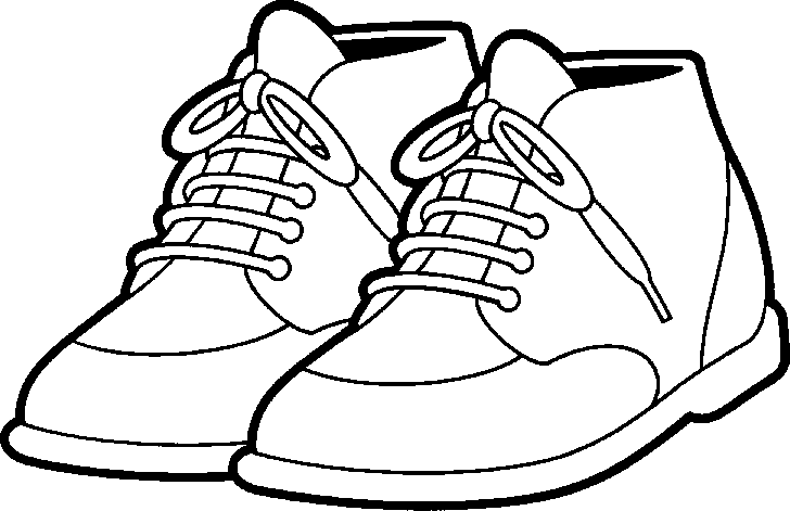 Tennis shoe clipart black and