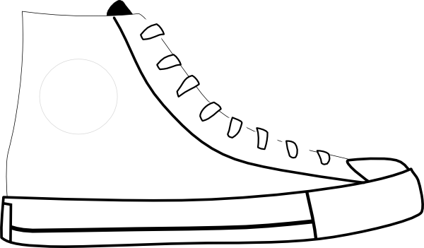 Tennis Shoe Clipart Black And White 2 - Shoes Black And White, Transparent background PNG HD thumbnail