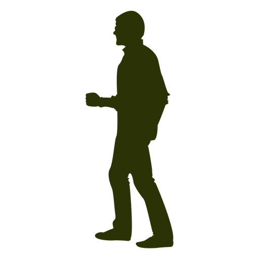Man Walking Silhouette Closed Fist Png - Silhouette Man, Transparent background PNG HD thumbnail