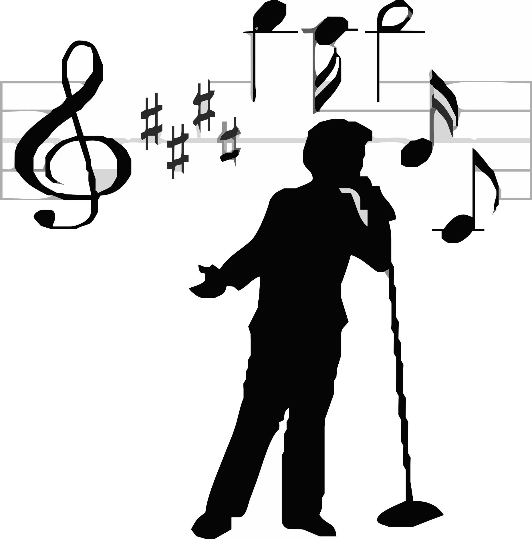 File:singer Icon Transparent.png - Singing Black And White, Transparent background PNG HD thumbnail
