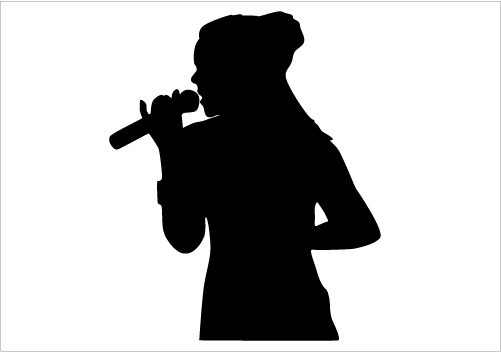 Silhouette Singing Cliparts #2909917 - Singing Black And White, Transparent background PNG HD thumbnail
