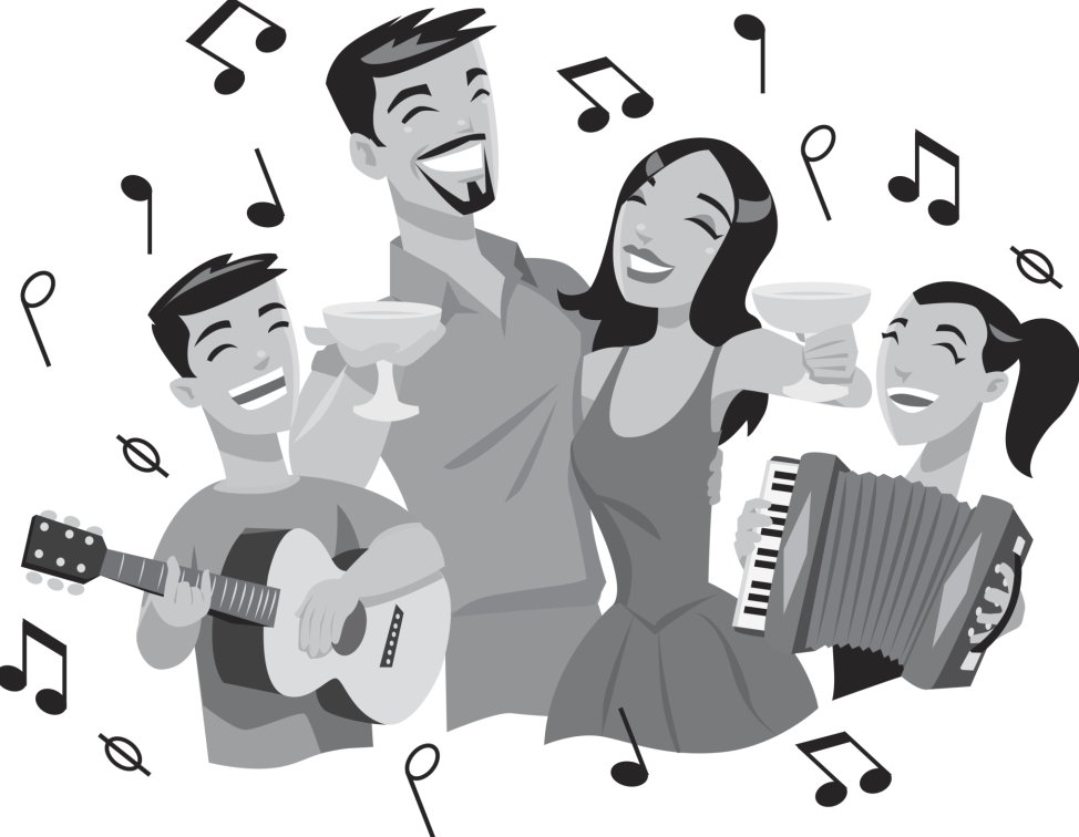 Sing - Singing Black And White, Transparent background PNG HD thumbnail