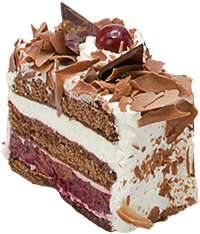 Black Forest Cake Slice - Slice Of Cake, Transparent background PNG HD thumbnail