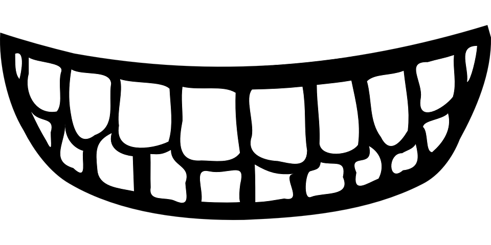 Png Smiley Mouth - Teeth Mouth Smile Black And White Outline Dental, Transparent background PNG HD thumbnail