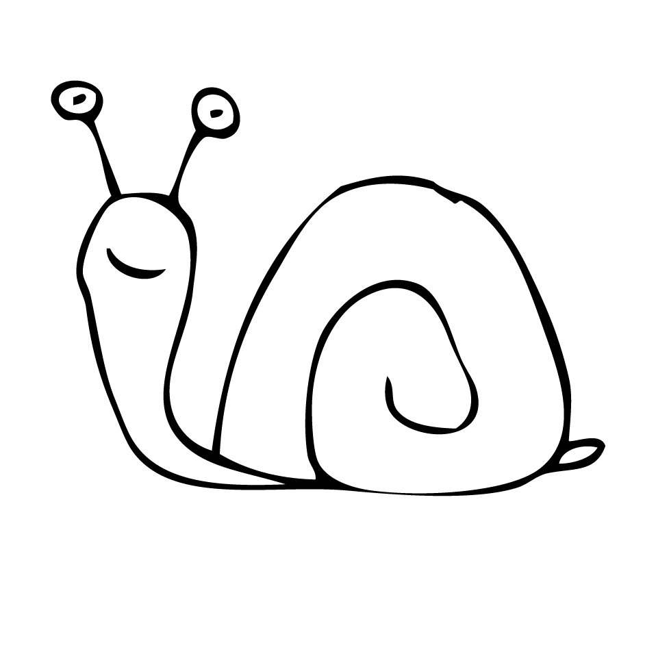 Pin Snail Clipart Line Drawing #4 - Snail Black And White, Transparent background PNG HD thumbnail
